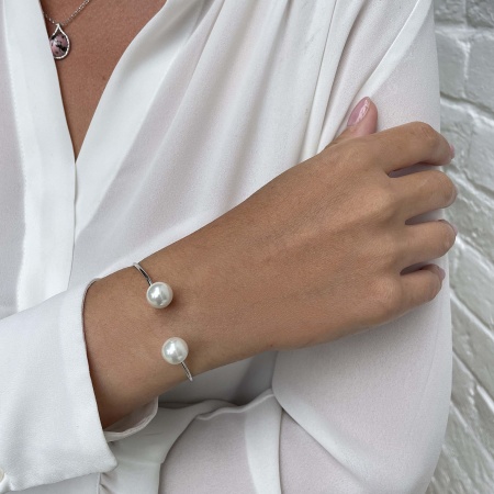 Купить оптом браслет из серебра с жемчугами 4340240860 от Krasnoe