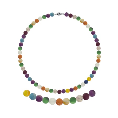 Купить оптом бусы из серебра с агатами 8340396088-50-1 от Krasnoe