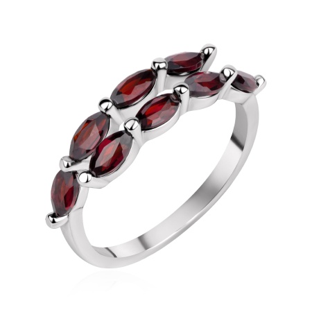 Купить оптом кольцо из серебра с гранатами 1340155551 от Krasnoe