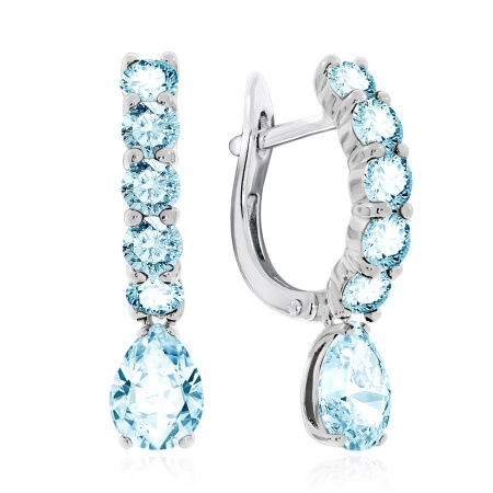 Купить оптом серьги из серебра с топазами 2340071314 от Krasnoe