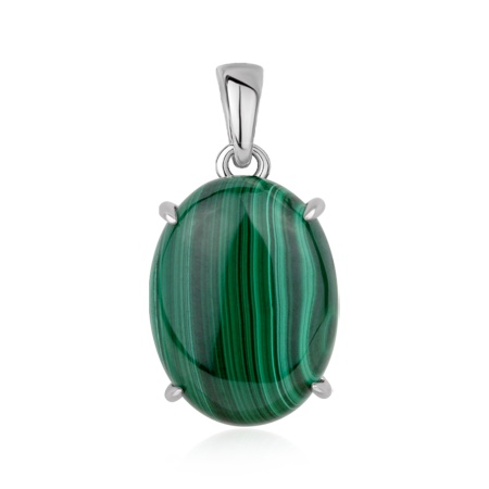 Купить оптом подвеска из серебра с малахитом 3340386656 от Krasnoe