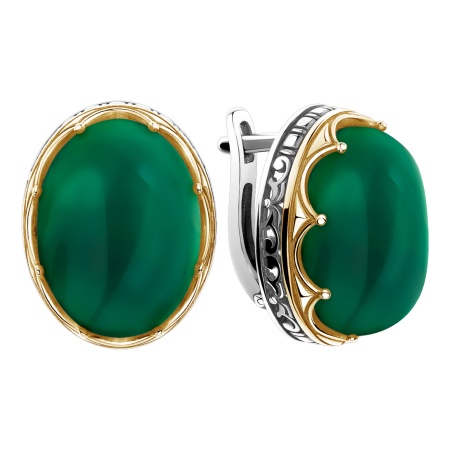 Купить оптом серьги из серебра с агатами 2317395117-60 от Krasnoe