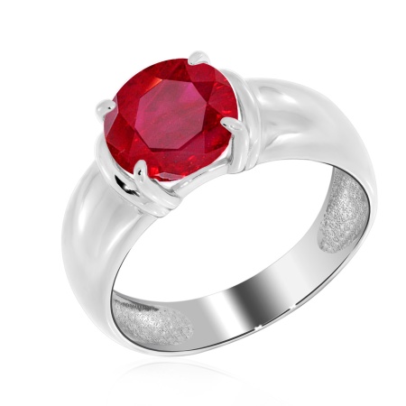 Купить оптом кольцо из серебра с натуральным корундом 1340221117-37 от Krasnoe