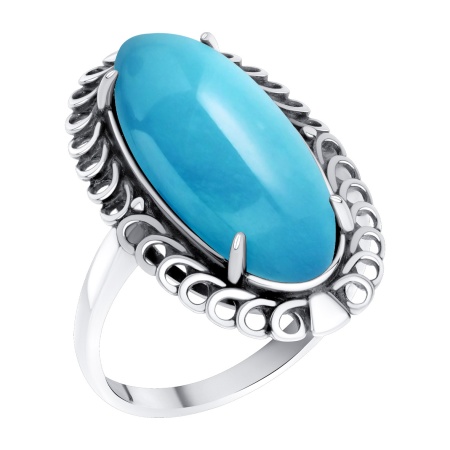 Купить оптом кольцо из серебра с бирюзой 1310315781 от Krasnoe
