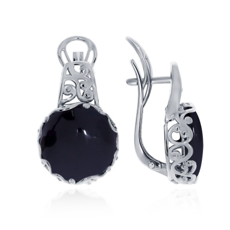 Купить оптом серьги из серебра с агатами 2340390934-20 от Krasnoe