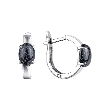 Купить оптом серьги из серебра с синтетическими авантюринами 2340361878 от Krasnoe