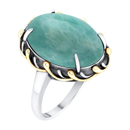 Купить оптом кольцо из серебра с амазонитом 1317375800 от Krasnoe