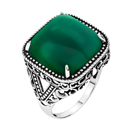 Купить оптом кольцо из серебра с агатом 1310395157-60 от Krasnoe