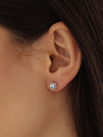 Купить оптом пусеты из серебра с фианитами 2340200121-70 от Krasnoe