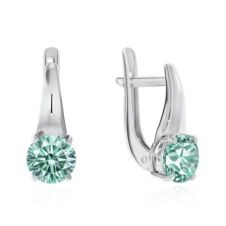 Купить оптом серьги из серебра с муассанитами 2340970254-78 от Krasnoe