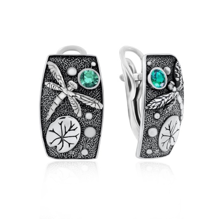 Купить оптом серьги из серебра с ситаллами 2310881767-64 от Krasnoe