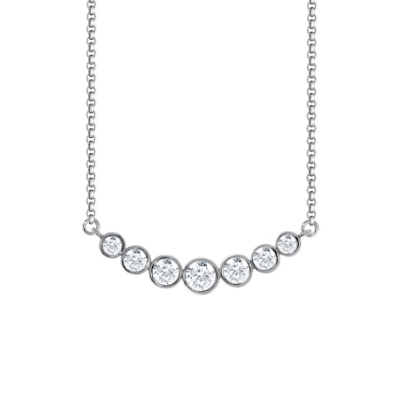 Купить оптом колье из серебра с фианитами 8340200691л-45 от Krasnoe