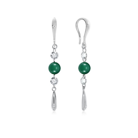 Купить оптом серьги из серебра с агатами и фианитами 2340390797-60 от Krasnoe