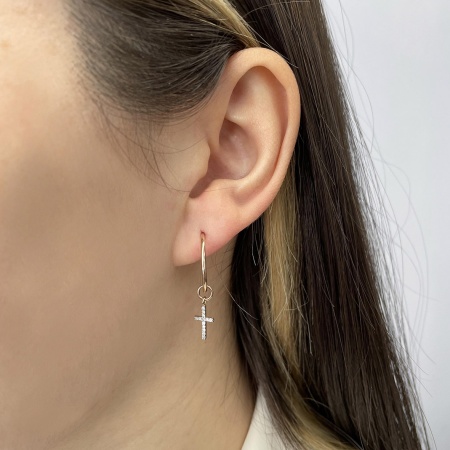 Купить оптом серьги из серебра с фианитами 2329202816л от Krasnoe