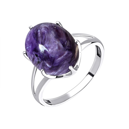 Купить оптом кольцо из серебра с чароитом 1340461944 от Krasnoe