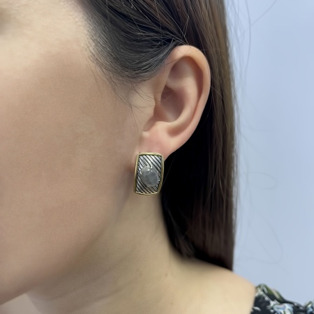 Купить оптом серьги из серебра с лабрадоритами 2317Л01757 от Krasnoe