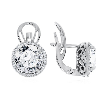 Купить оптом серьги из серебра с фианитами 2340200888л от Krasnoe