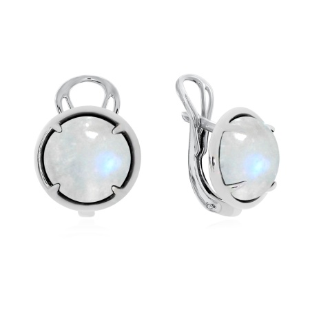 Купить оптом серьги из серебра с лунным камнем 2340931829 от Krasnoe