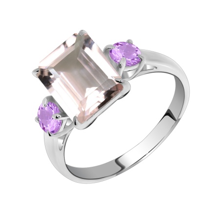 Купить оптом кольцо из серебра с ситаллом и фианитами 1340880286-36 от Krasnoe