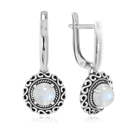 Купить оптом серьги из серебра с лунным камнем 2310932112 от Krasnoe