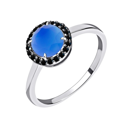 Купить оптом кольцо из серебра с агатом и ситаллами 1348871972л-105 от Krasnoe