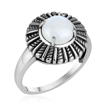 Купить оптом кольцо из серебра с лунным камнем 1310936342-1 от Krasnoe