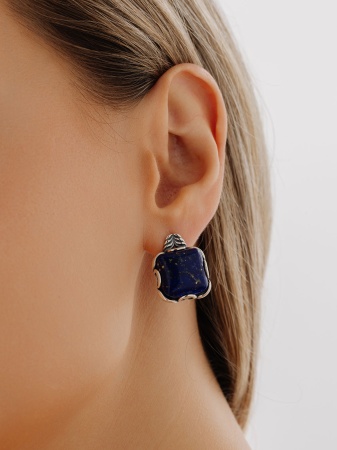 Купить оптом серьги из серебра с лазуритами 2310470976 от Krasnoe