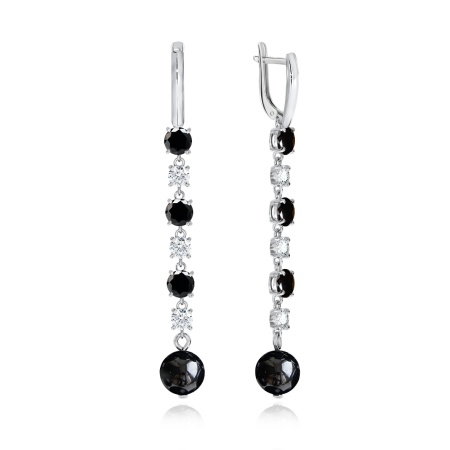 Купить оптом серьги из серебра с агатами и фианитами 2340391511-20 от Krasnoe