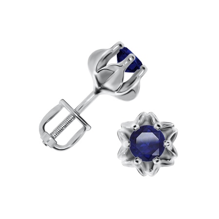 Купить оптом пусеты из серебра с ситаллами 2340880152-82 от Krasnoe