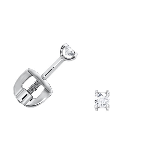 Купить оптом пусеты из серебра с фианитами П340202120 от Krasnoe