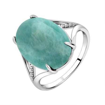 Купить оптом кольцо из серебра с амазонитом 1340375955 от Krasnoe