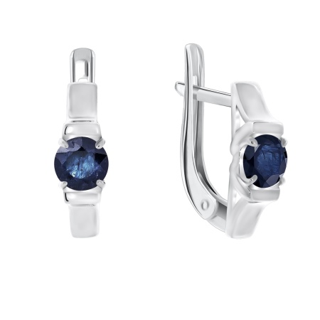 Купить оптом серьги из серебра с натуральными корундами 2340160264-80 от Krasnoe