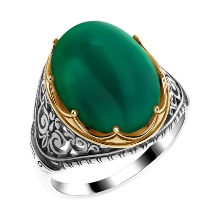 Купить оптом кольцо из серебра с агатом 1317395117-60 от Krasnoe