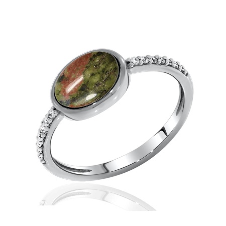 Купить оптом кольцо из серебра с яшмой и фианитами 1340300375л от Krasnoe