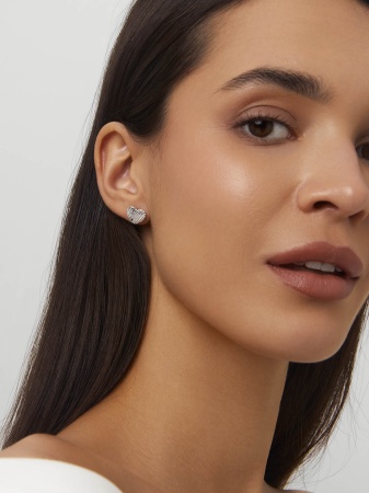 Купить оптом пусеты из серебра без вставок 2340405845 от Krasnoe