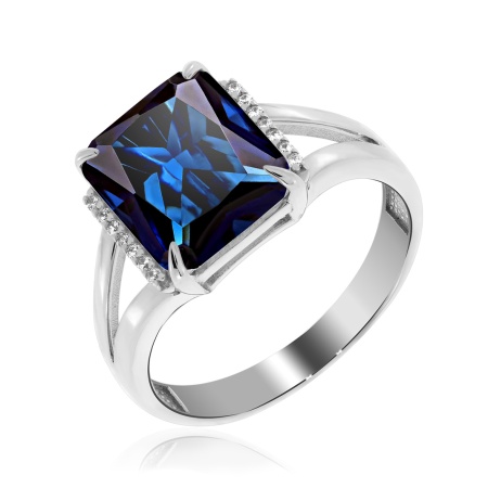 Купить оптом кольцо из серебра с кварцем и фианитами 1340181543л-82 от Krasnoe