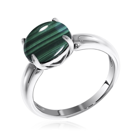 Купить оптом кольцо из серебра с малахитом 1340380045 от Krasnoe