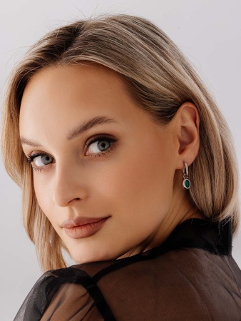 Купить оптом серьги из серебра с агатами 2340390365-60 от Krasnoe