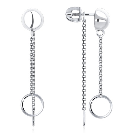 Купить оптом пусеты из серебра без вставок 2340405188-4 от Krasnoe