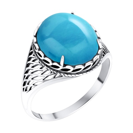 Купить оптом кольцо из серебра с бирюзой 1310315770 от Krasnoe