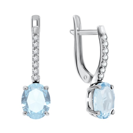 Купить оптом серьги из серебра с фианитами 2340200185-70 от Krasnoe