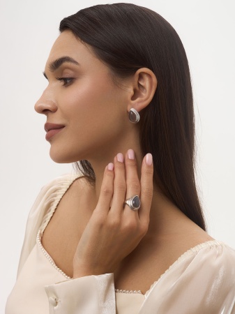 Купить оптом серьги из серебра с агатами 2310390977-21 от Krasnoe