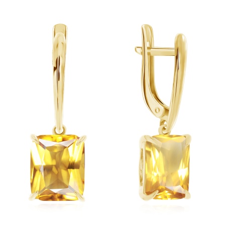 Купить оптом серьги из серебра с цитринами 2318111787 от Krasnoe