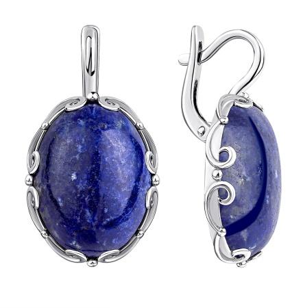 Купить оптом серьги из серебра с лазуритами 2340475048 от Krasnoe