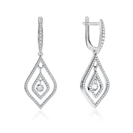 Купить оптом серьги из серебра с фианитами 2340200764л от Krasnoe