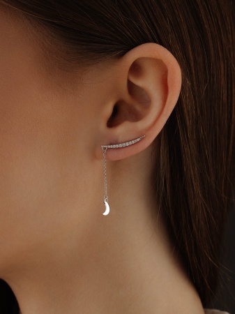 Купить оптом серьги из серебра с фианитами 2340204903л-4-9 от Krasnoe