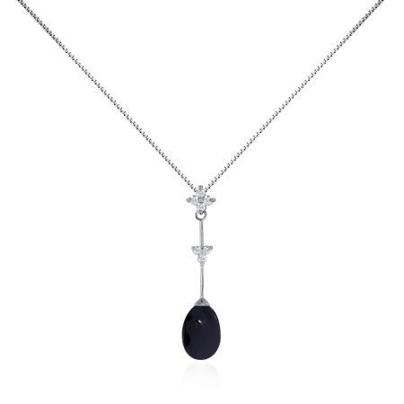 Купить оптом колье из серебра с агатом и фианитами 8340390737-40-20 от Krasnoe