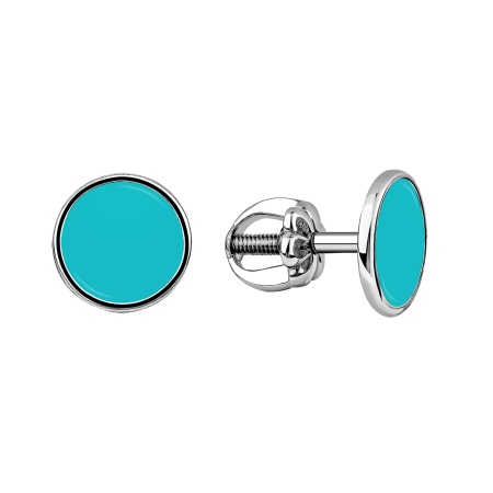 Купить оптом пусеты из серебра с эмалью 2364405651-70 от Krasnoe