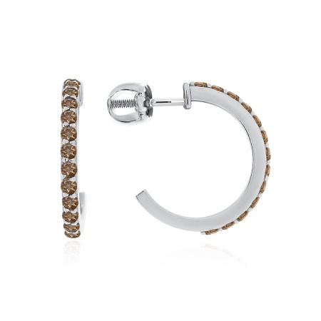 Купить оптом пусеты из серебра с топазами 2340102799 от Krasnoe