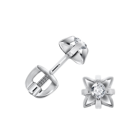 Купить оптом пусеты из серебра с фианитами 2340202092 от Krasnoe